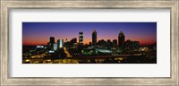 Atlanta skyline at night, GA Fine Art Print