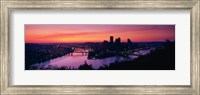 Pittsburgh against a Red Sky Fine Art Print