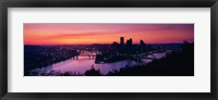 Pittsburgh against a Red Sky Fine Art Print