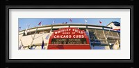 Red score board outside Wrigley Field,USA, Illinois, Chicago Fine Art Print