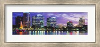 Panoramic View Of An Urban Skyline At Night, Orlando, Florida, USA Fine Art Print