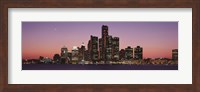 Detroit at dusk, Michigan Fine Art Print