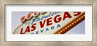 Close-up of a welcome sign, Las Vegas, Nevada Fine Art Print