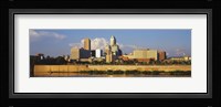 Buildings at the waterfront, White River, Indianapolis, Marion County, Indiana, USA Fine Art Print