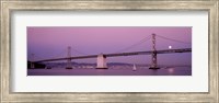 Suspension bridge over a bay, Bay Bridge, San Francisco, California, USA Fine Art Print