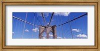 Brooklyn Bridge Cables and Tower, New York City Fine Art Print
