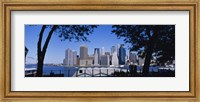 Skyscrapers on the waterfront in Manhattan, New York City Fine Art Print