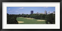 High angle view of the Great Lawn, Central Park, Manhattan, New York City, New York State, USA Fine Art Print
