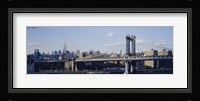 Bridge over a river, Manhattan Bridge, Manhattan, New York City Fine Art Print