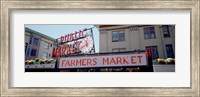 Low angle view of buildings in a market, Pike Place Market, Seattle, Washington State, USA Fine Art Print
