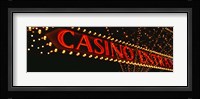 Low angle view of neon sign, Las Vegas, Nevada, USA Fine Art Print