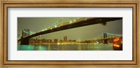 USA, New York, Brooklyn and Manhattan Bridges Fine Art Print