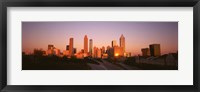 Sun reflecting off skyscrapers in Atlanta, Georgia, USA Fine Art Print
