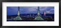 Towers Lit Up At Dusk, Convention Center, Portland, Oregon, USA Fine Art Print