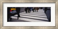 Group of people crossing at a zebra crossing, New York City, New York State, USA Fine Art Print