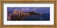 High Angle View Of Buildings On The Beach, Waikiki Beach, Oahu, Honolulu, Hawaii, USA Fine Art Print