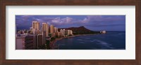 High Angle View Of Buildings On The Beach, Waikiki Beach, Oahu, Honolulu, Hawaii, USA Fine Art Print