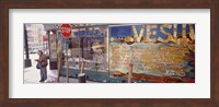 USA, California, San Francisco, Little Italy, Senior man standing outside a bar Fine Art Print
