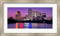 USA, Texas, Austin, View of an urban skyline at night Fine Art Print