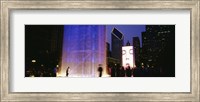 Spectators Watching The Visual Screen, The Crown Fountain, Millennium Park, Chicago, Illinois, USA Fine Art Print