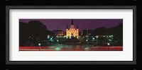 Buildings lit up at night, Jackson Square, St. Louis Cathedral, French Quarter, New Orleans, Louisiana, USA Fine Art Print