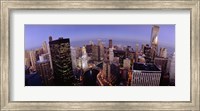 USA, Illinois, Chicago, Chicago River, High angle view of the city Fine Art Print