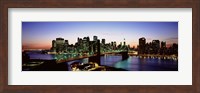 High Angle View Of Brooklyn Bridge, NYC, New York City, New York State, USA Fine Art Print