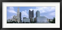 USA, Ohio, Columbus, Clouds over tall building structures Fine Art Print