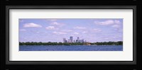 Skyscrapers in a city, Chain Of Lakes Park, Minneapolis, Minnesota, USA Fine Art Print