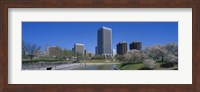 Skyscrapers near a canal, Brown's Island, Richmond, Virginia, USA Fine Art Print