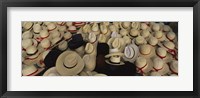 High Angle View Of Hats In A Market Stall, San Francisco El Alto, Guatemala Fine Art Print