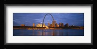 Buildings At The Waterfront, Mississippi River, St. Louis, Missouri, USA Fine Art Print
