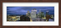 Buildings Lit Up At Dusk, Minneapolis, Minnesota Fine Art Print