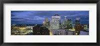 Buildings Lit Up At Dusk, Minneapolis, Minnesota Fine Art Print