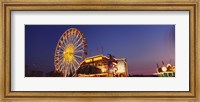 Low Angle View Of A Ferries Wheel Lit Up At Dusk, Erie County Fair And Exposition, Erie County, Hamburg, New York State, USA Fine Art Print