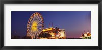 Low Angle View Of A Ferries Wheel Lit Up At Dusk, Erie County Fair And Exposition, Erie County, Hamburg, New York State, USA Fine Art Print
