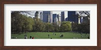 Group of people in a park, Central Park, Manhattan, New York City, New York State, USA Fine Art Print