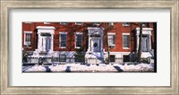 Facade of houses in the 1830's Federal style of architecture, Washington Square, New York City, New York State, USA Fine Art Print