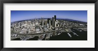 Aerial view of a city, Seattle, Washington State, USA Fine Art Print