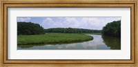 Reflection of clouds in water, Colonial Parkway, Williamsburg, Virginia, USA Fine Art Print