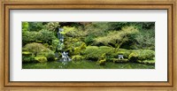 Waterfall in a garden, Japanese Garden, Washington Park, Portland, Oregon, USA Fine Art Print