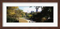 High angle view of a group of people walking in a park, Central Park, Manhattan, New York City, New York State, USA Fine Art Print