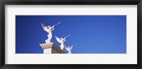 Low angle view of statues on a wall, Caesars Place, Las Vegas, Nevada, USA Fine Art Print