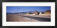 Houses in a row along a road, Las Vegas, Nevada, USA Fine Art Print