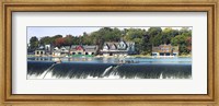 Boathouse Row at the waterfront, Schuylkill River, Philadelphia, Pennsylvania Fine Art Print