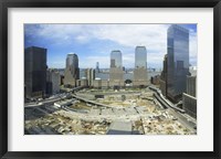 High angle view of buildings in a city, World Trade Center site, New York City, New York State, USA, 2006 Fine Art Print