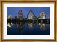 Night view of Town Lake, Austin, Texas Fine Art Print