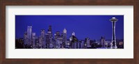 Seattle Skyline at Night Fine Art Print