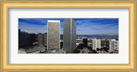 High angle view of a city, San Gabriel Mountains, Hollywood Hills, Century City, City of Los Angeles, California, USA Fine Art Print