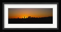 Silhoiette Century City and Westside from Fairfax District, California, USA Fine Art Print